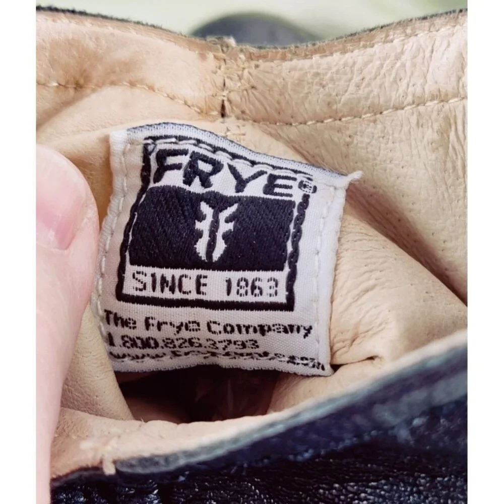 Kids Frye Black Leather Bootie Carson Shortie 13E Unisex Pull On Loops Western